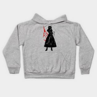 Crimson Swordswoman Kids Hoodie